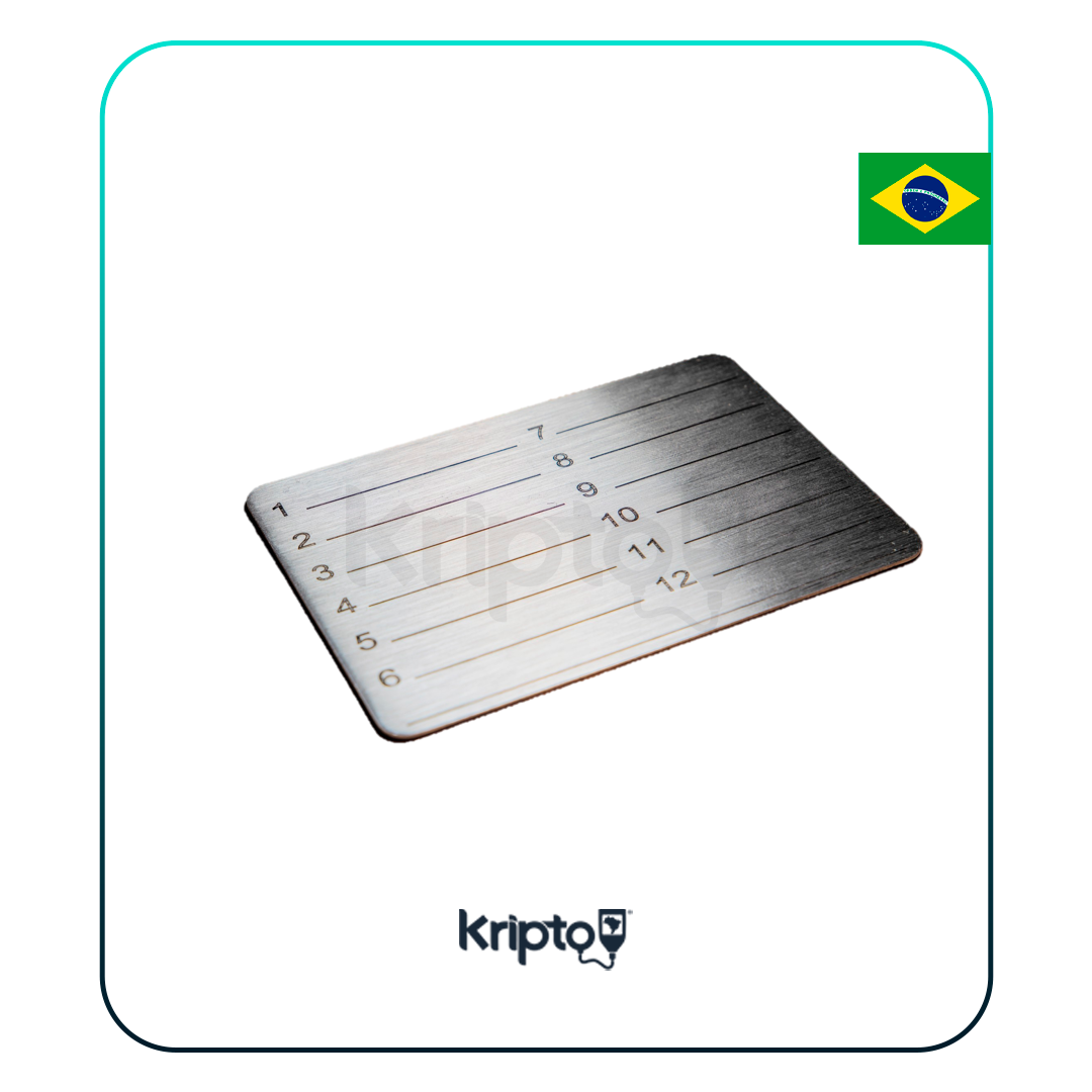 KriptoSteel - Proteção em aço (24 Palavras) - KriptoBR - Única Revenda  Oficial Trezor, Ledger, SecuX,. BitBox, Yubico e Key-ID na América Latina