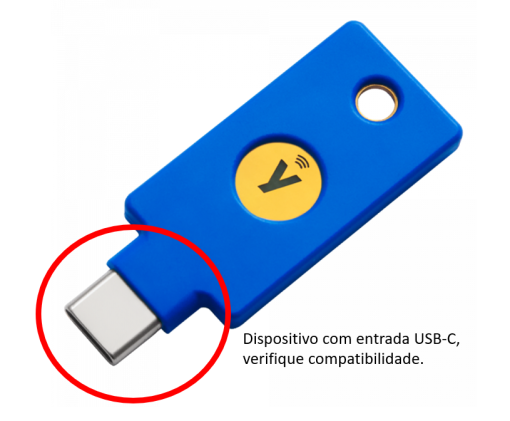 YubiKey NFC (Security Key) USB-C - Imagem 2