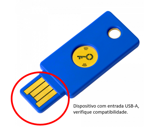 YubiKey NFC (Security Key) USB-A - Imagem 2