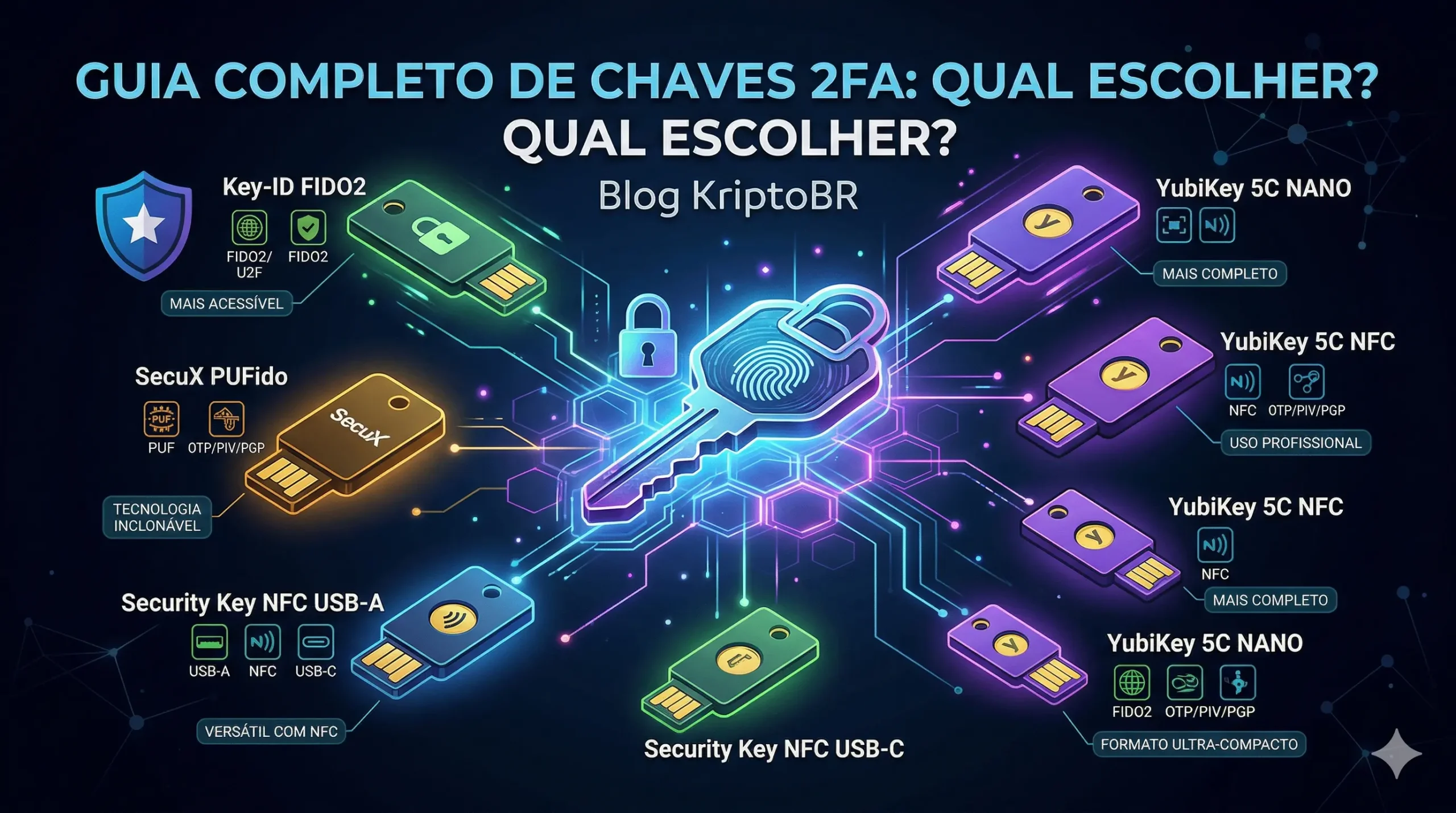 Qual chave de segurança 2FA escolher? - KriptoBR - Revenda Oficial