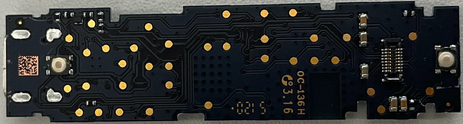 PCB preta da Ledger Nano X revisão 2, parte traseira