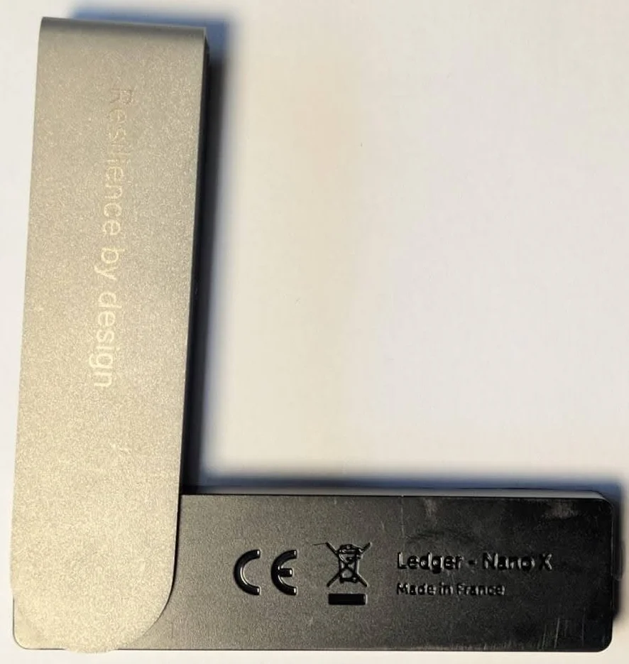 Ledger Nano X original, vista traseira